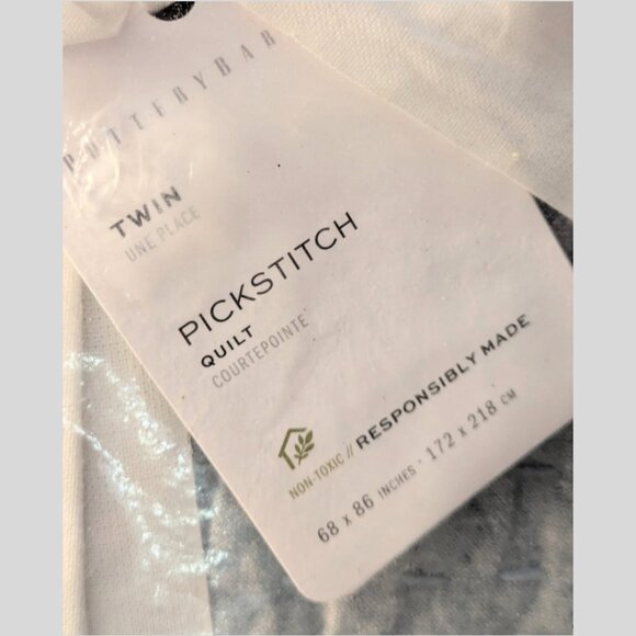 Pottery Barn Cotton/Linen Quilt • Twin/Twin XL • Chambray • New with Tags - Picture 2 of 5